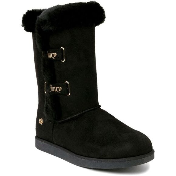 Juicy Couture Shoes - Juicy Couture Womens Koded Black Faux Suede Winter & Snow Boots Shoes New